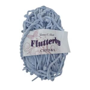 James C Brett Flutterby Chunky Knitting Yarn 100g - Blue Color B-44